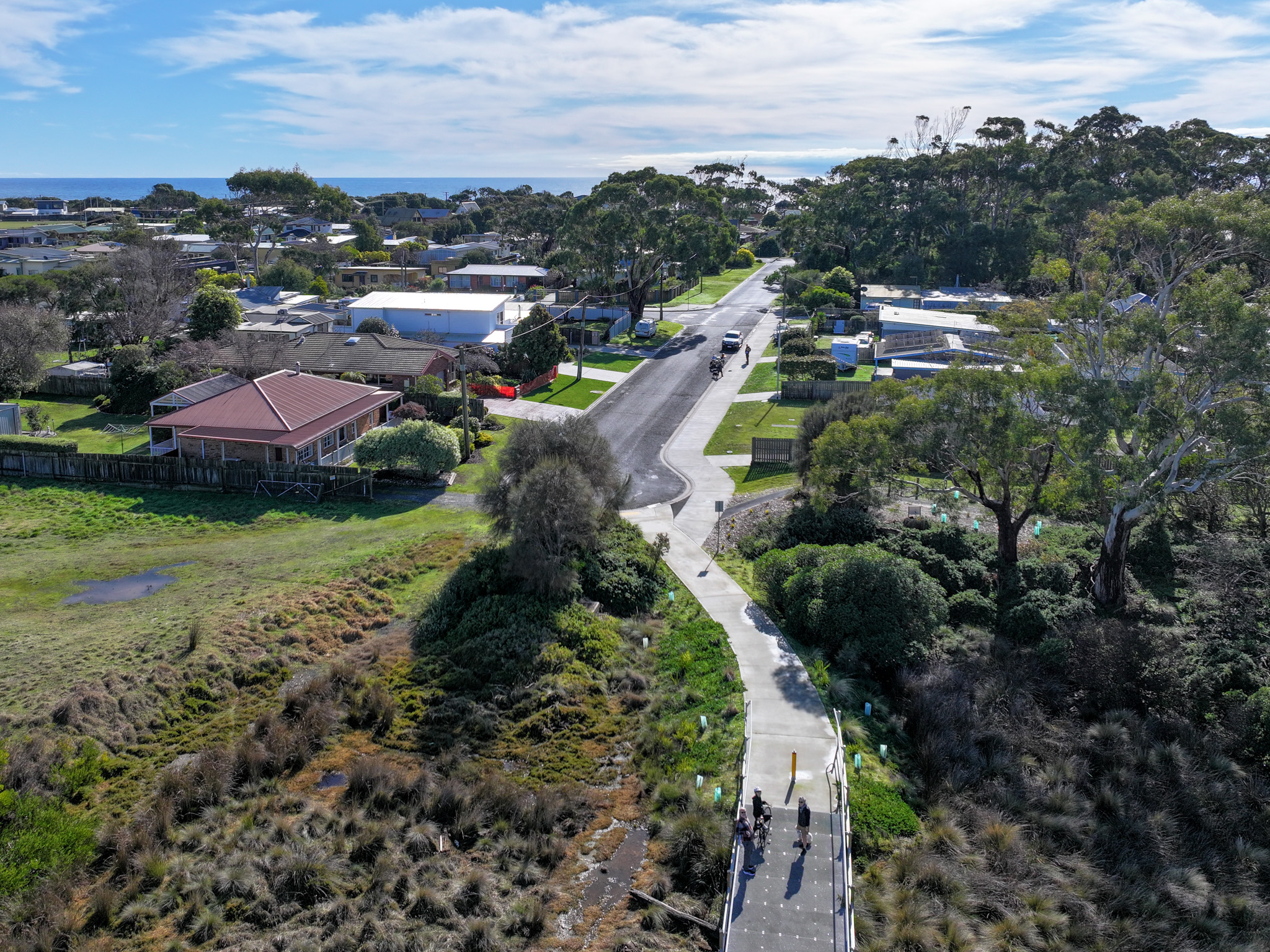 a section of the shared coastal pathway in turners beach