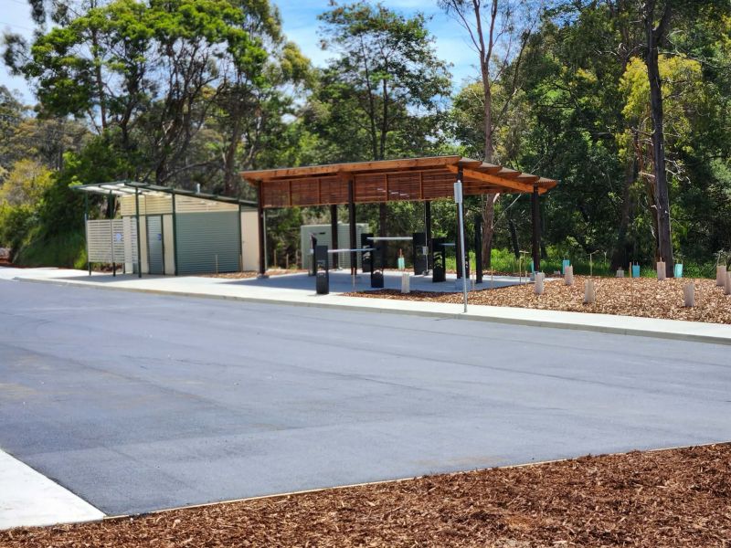 car park and eco toilet