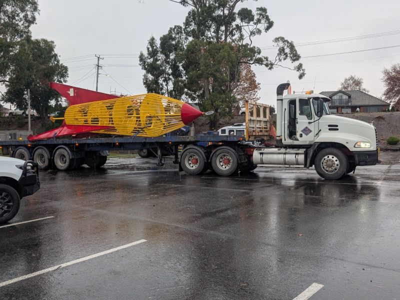 rocket on truck