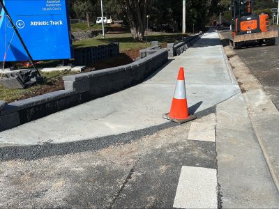 SC Ave footpath and asphalt